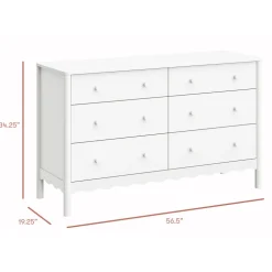 Swell 6-Drawer Assembled Dresser