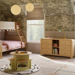 TipToe 6-Drawer Extra Wide Assembled Dresser with Cubbies (62