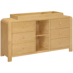 TipToe 6-Drawer Extra Wide Assembled Dresser with Cubbies (62