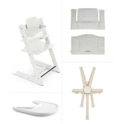 Tripp Trapp High Chair² + Cushion, Tray & Newborn Set Bundle