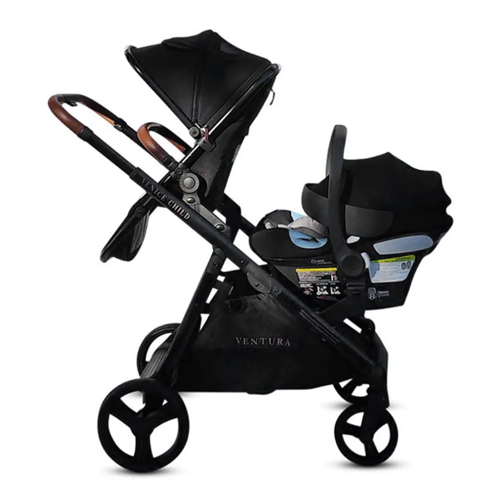 Ventura Single to Double Sit-and-Stand Stroller & 2nd Toddler Seat