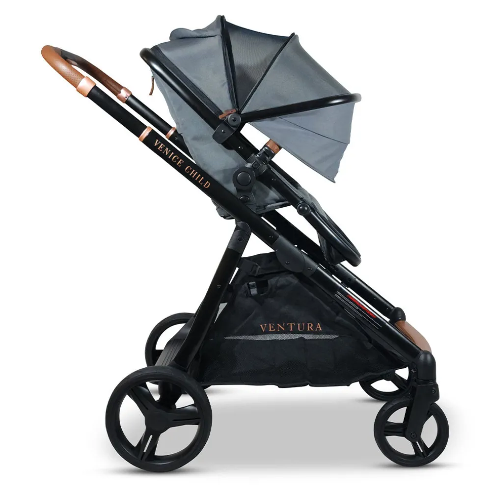Ventura Single to Double Sit-and-Stand Stroller & Bassinet