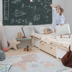 Vintage Map Washable Rug