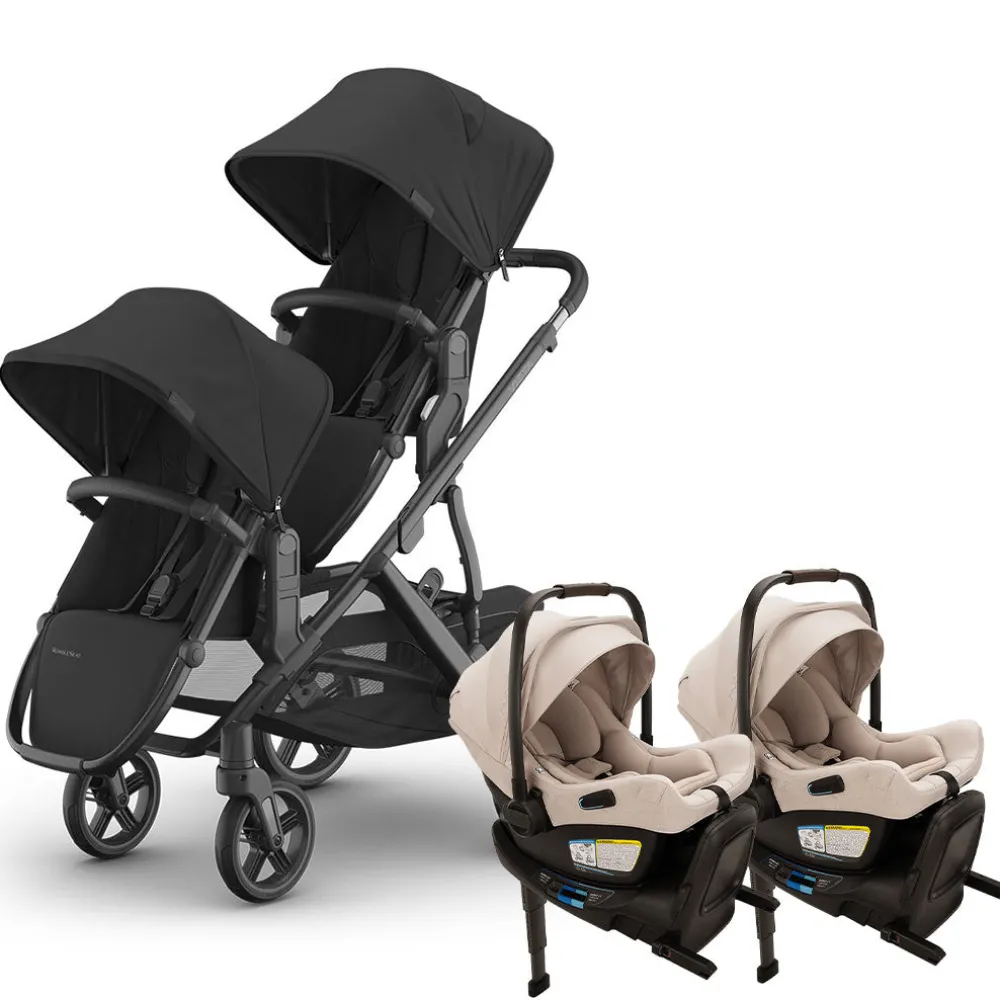 Vista V3 Twin Stroller + Nuna PIPA Series Travel System