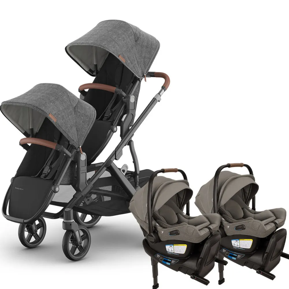 Vista V3 Twin Stroller + Nuna PIPA Series Travel System