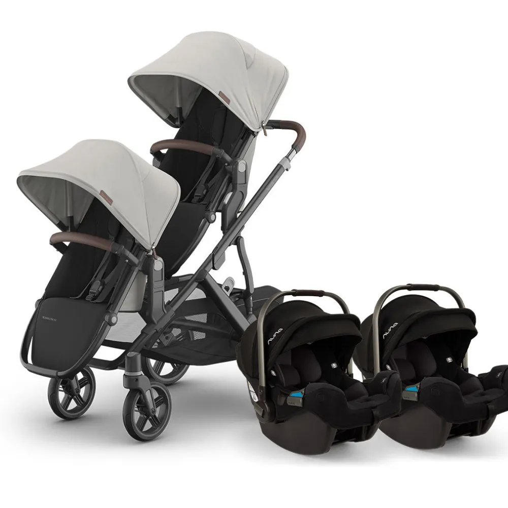 Vista V3 Twin Stroller + Nuna PIPA Series Travel System