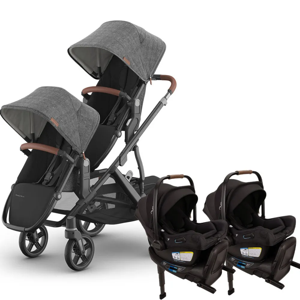 Vista V3 Twin Stroller + Nuna PIPA Series Travel System