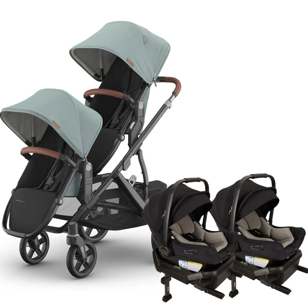 Vista V3 Twin Stroller + Nuna PIPA Series Travel System