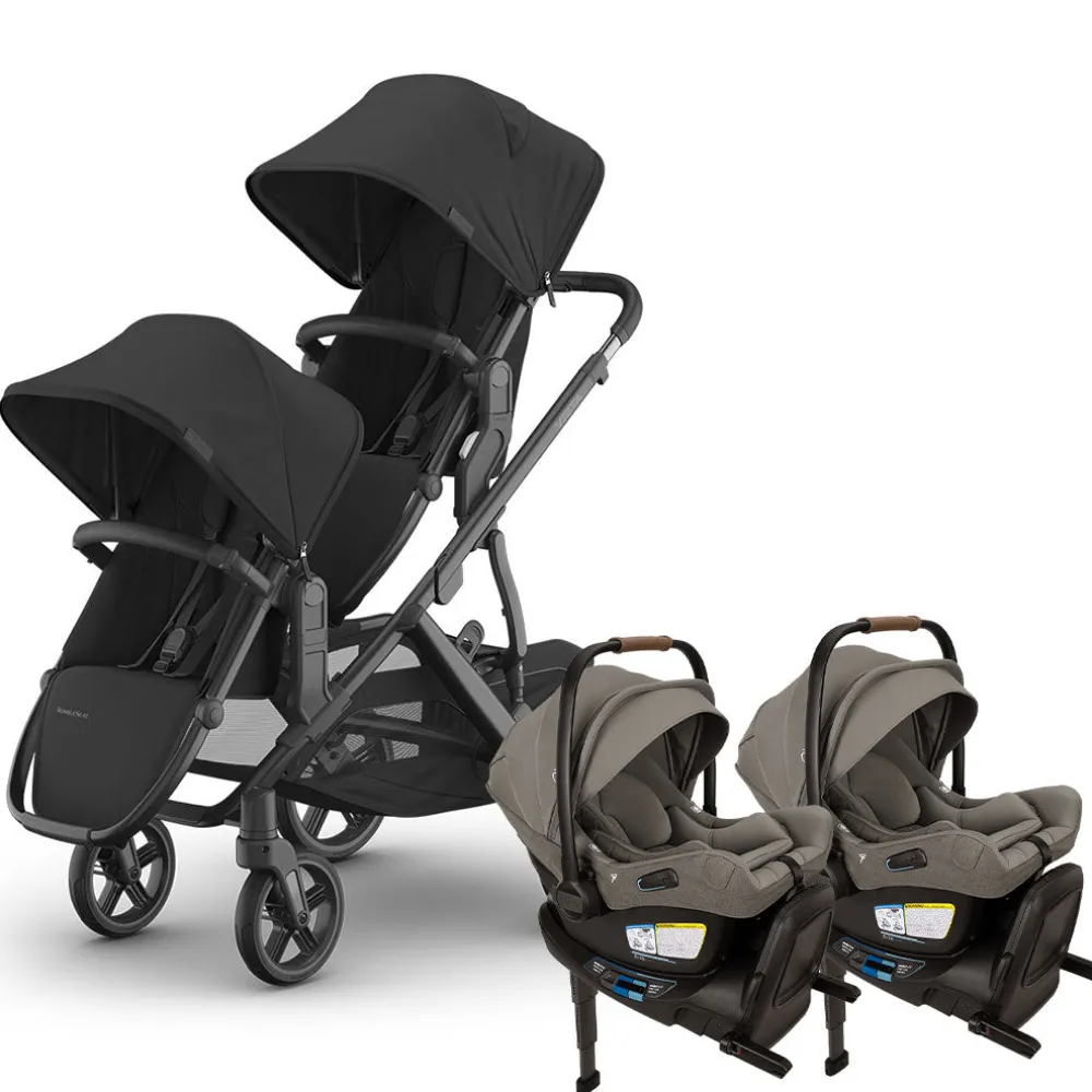 Vista V3 Twin Stroller + Nuna PIPA Series Travel System