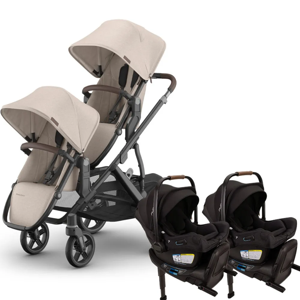 Vista V3 Twin Stroller + Nuna PIPA Series Travel System