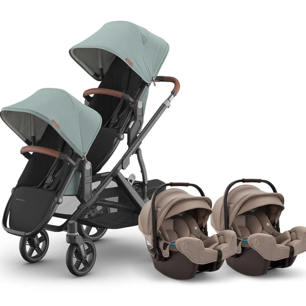 Vista V3 Twin Stroller + Nuna PIPA Series Travel System