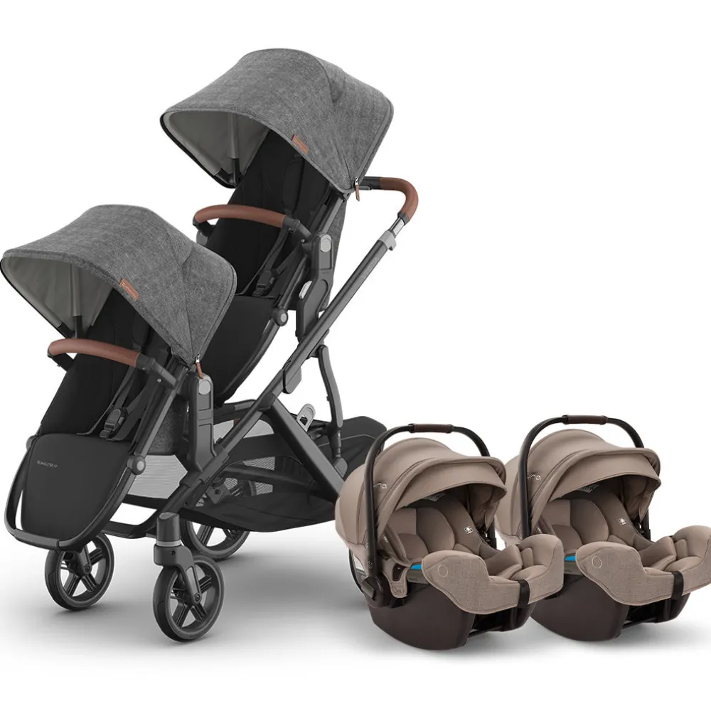 Vista V3 Twin Stroller + Nuna PIPA Series Travel System