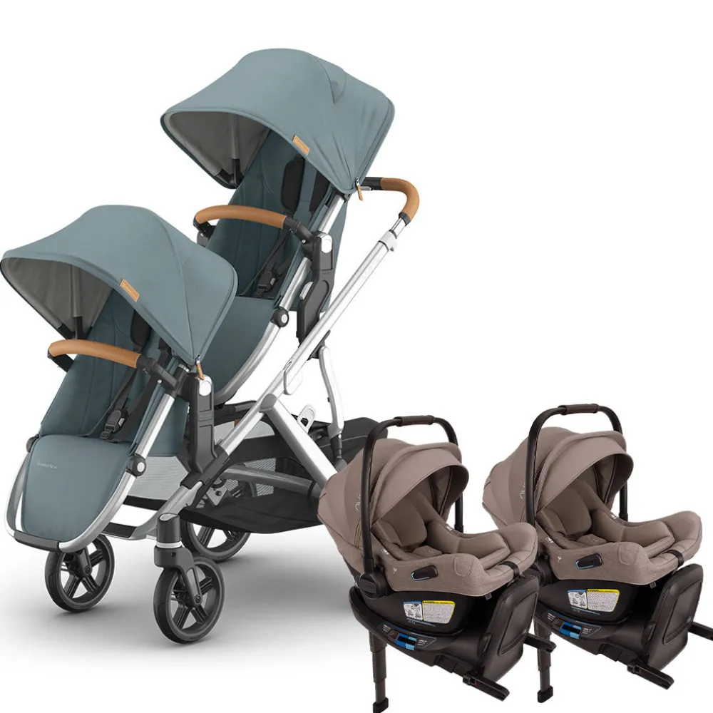 Vista V3 Twin Stroller + Nuna PIPA Series Travel System