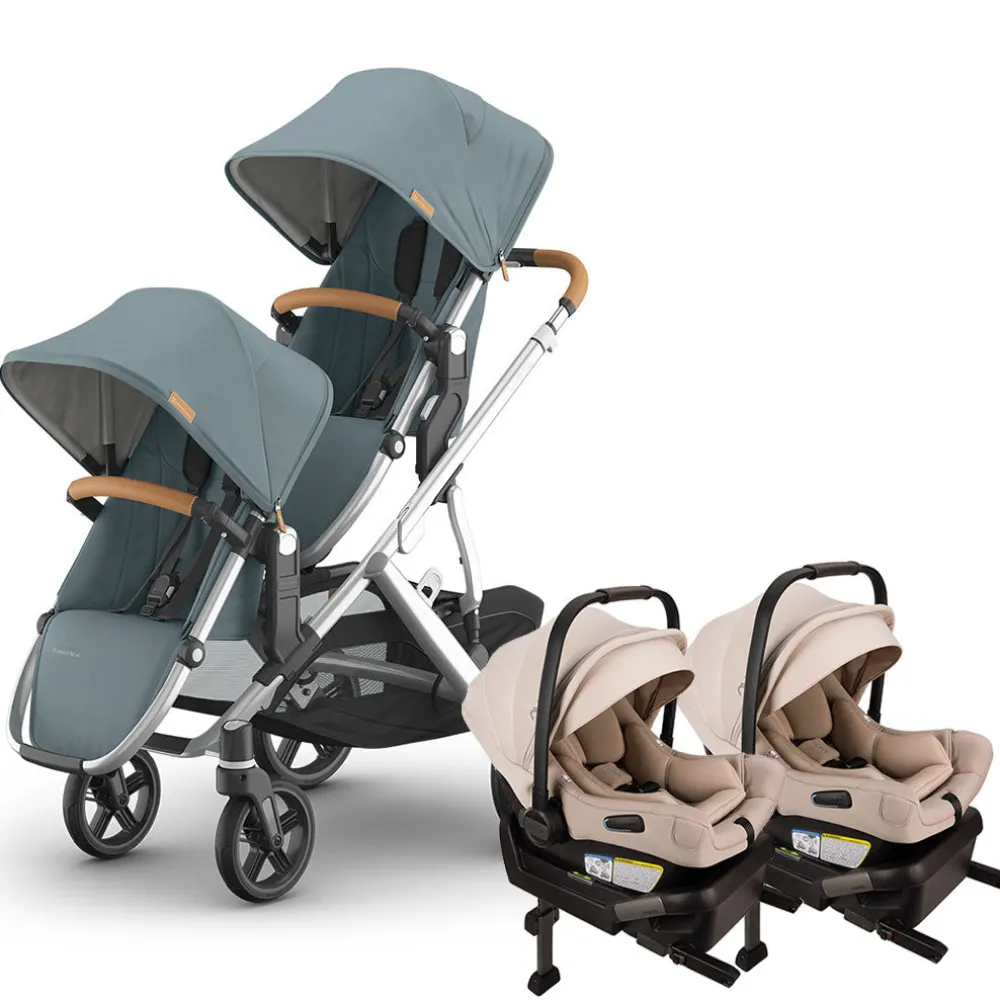 Vista V3 Twin Stroller + Nuna PIPA Series Travel System