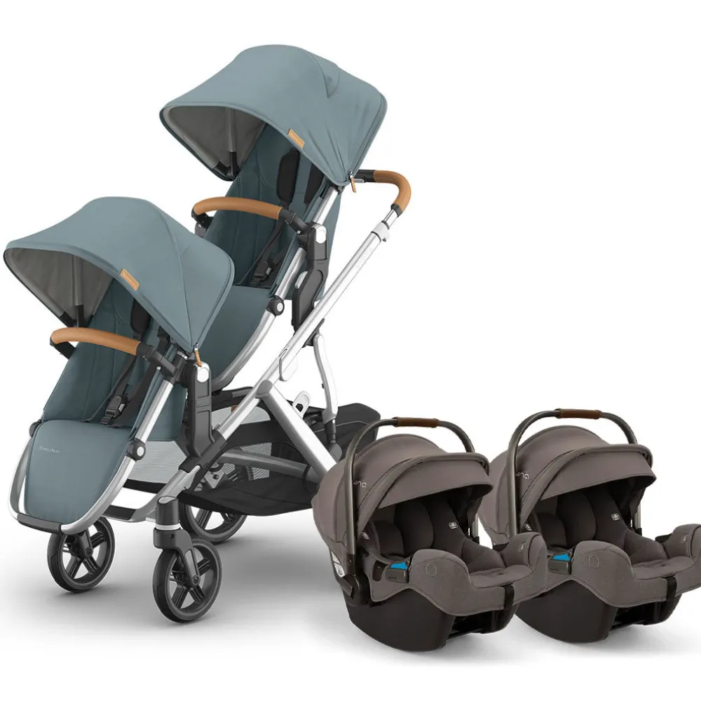 Vista V3 Twin Stroller + Nuna PIPA Series Travel System