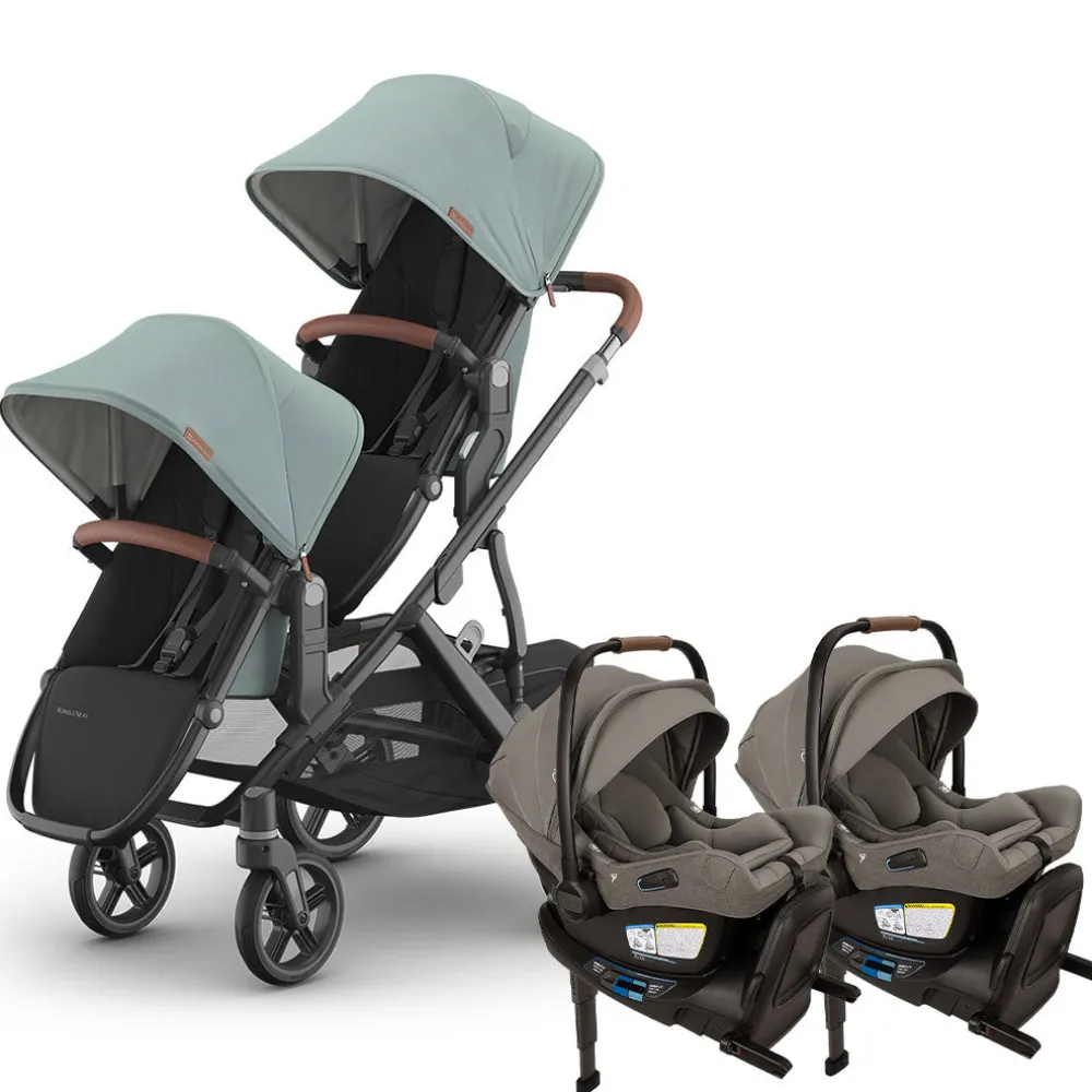 Vista V3 Twin Stroller + Nuna PIPA Series Travel System