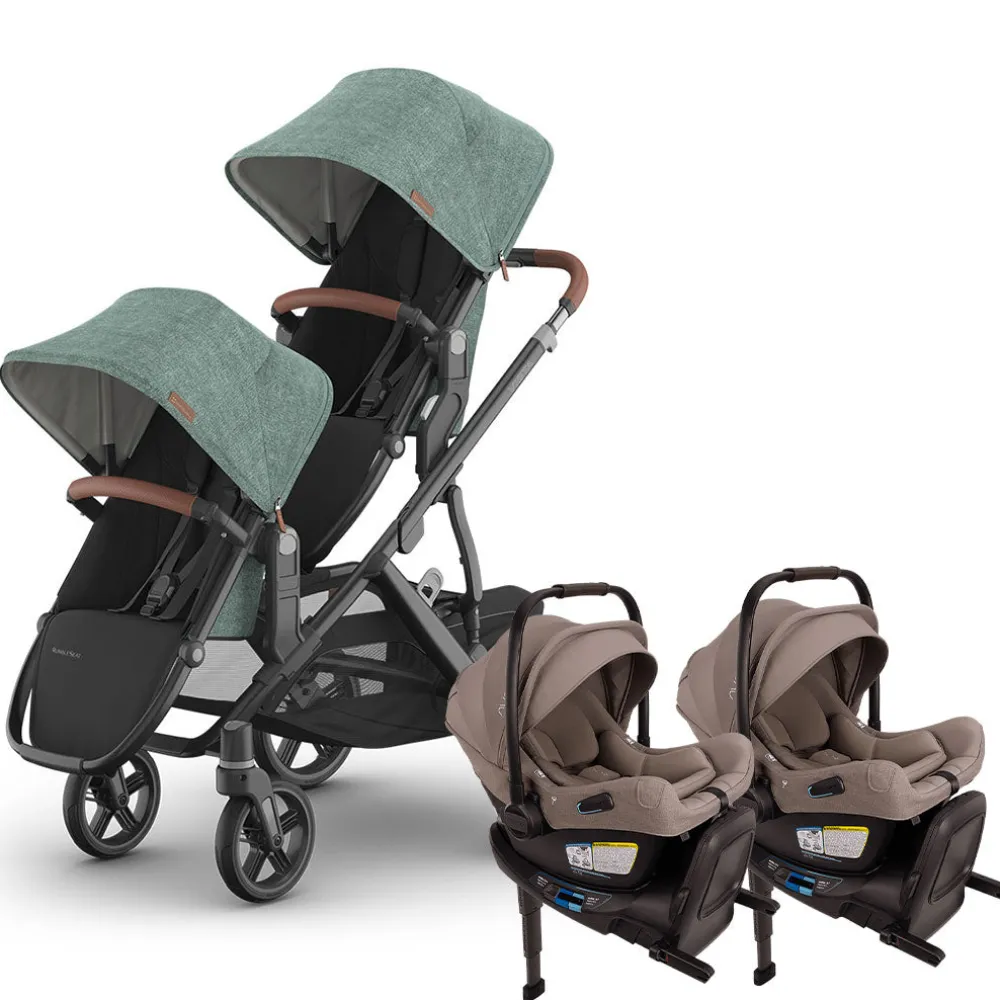 Vista V3 Twin Stroller + Nuna PIPA Series Travel System