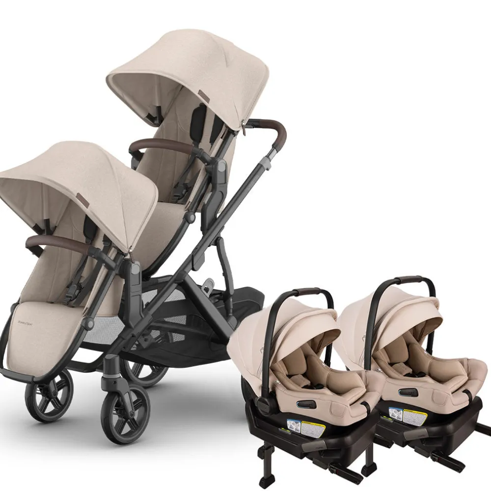 Vista V3 Twin Stroller + Nuna PIPA Series Travel System