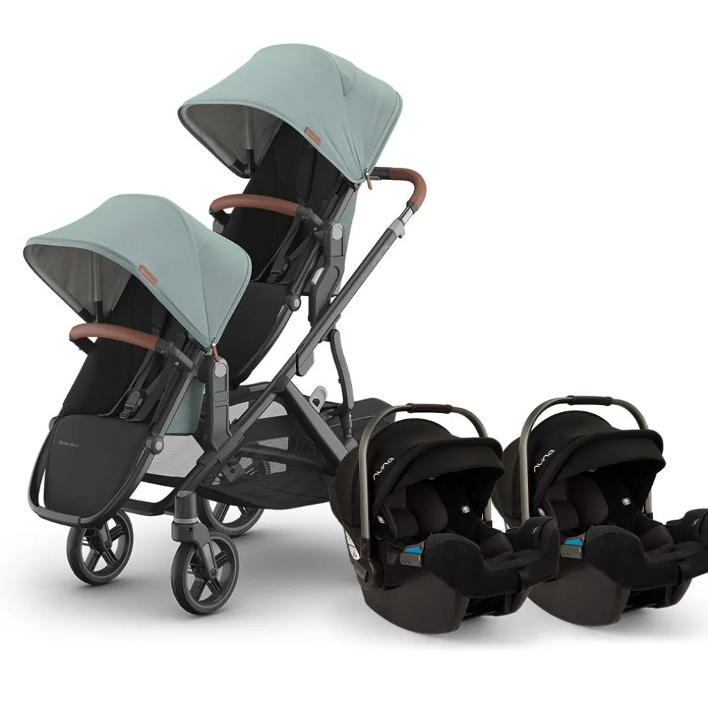 Vista V3 Twin Stroller + Nuna PIPA Series Travel System