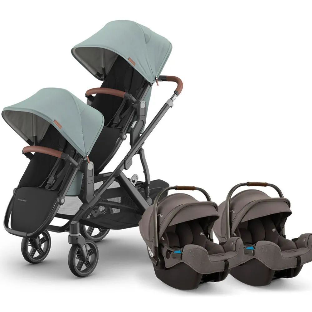 Vista V3 Twin Stroller + Nuna PIPA Series Travel System