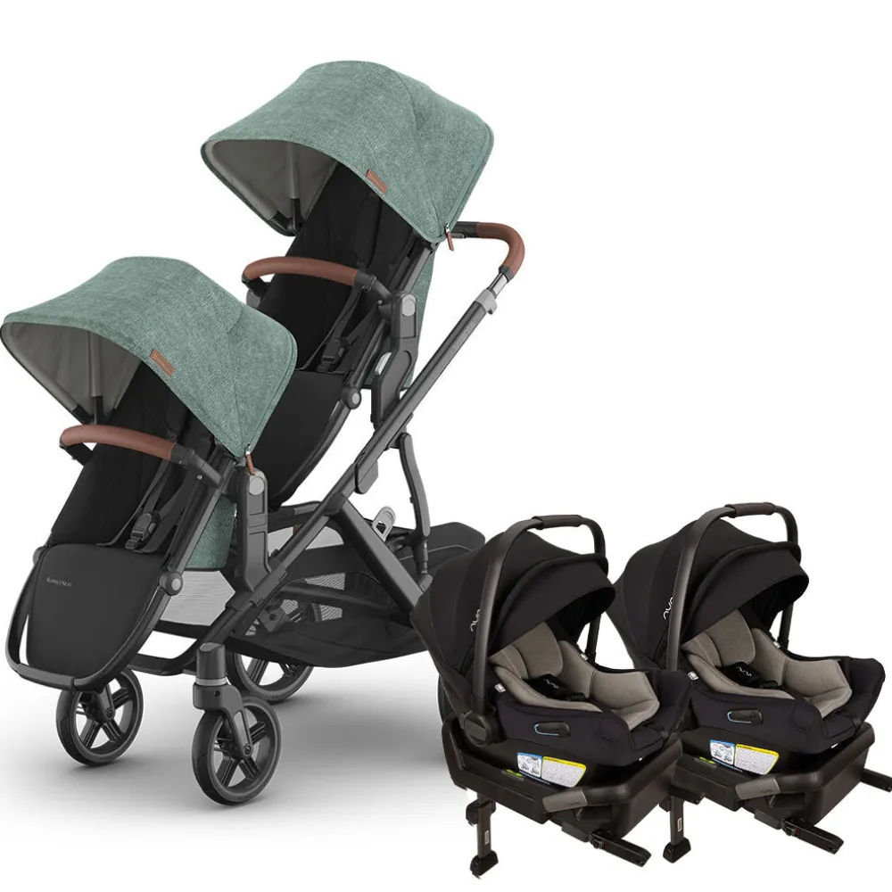 Vista V3 Twin Stroller + Nuna PIPA Series Travel System