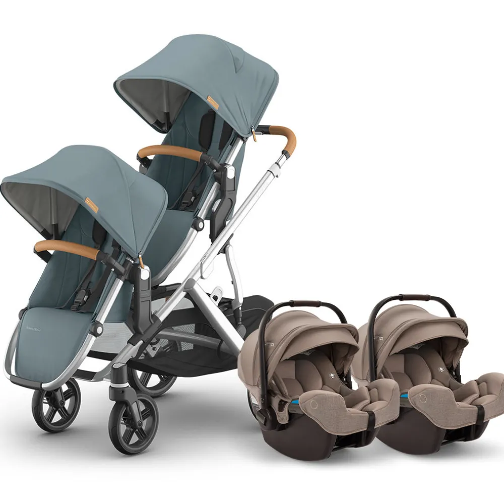 Vista V3 Twin Stroller + Nuna PIPA Series Travel System