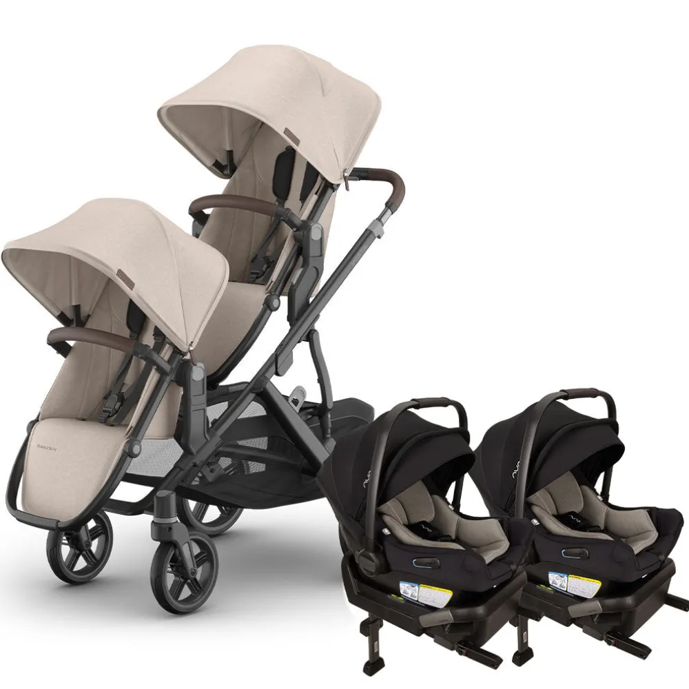 Vista V3 Twin Stroller + Nuna PIPA Series Travel System