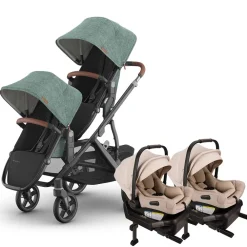 Vista V3 Twin Stroller + Nuna PIPA Series Travel System