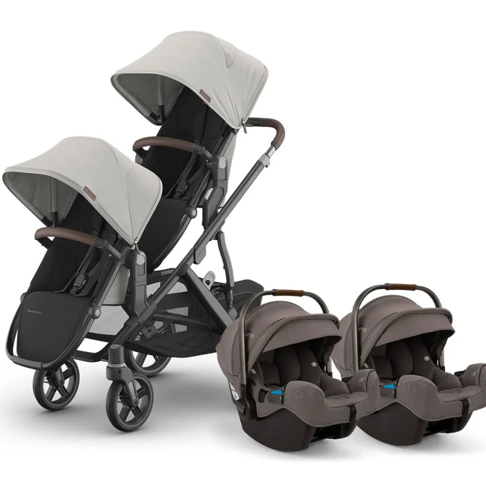 Vista V3 Twin Stroller + Nuna PIPA Series Travel System