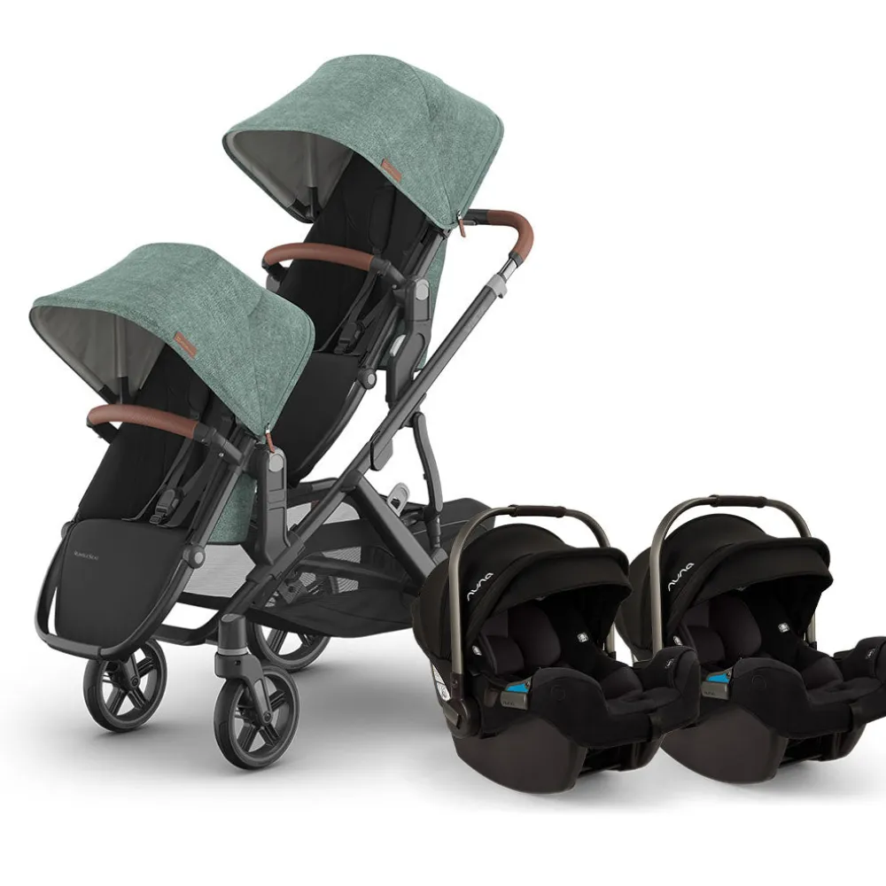 Vista V3 Twin Stroller + Nuna PIPA Series Travel System
