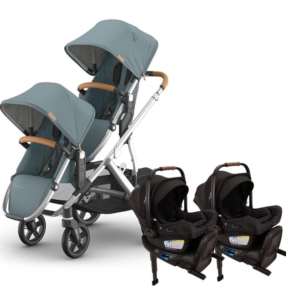 Vista V3 Twin Stroller + Nuna PIPA Series Travel System