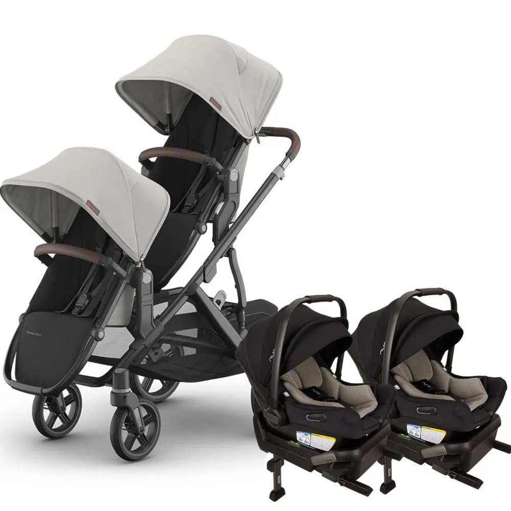 Vista V3 Twin Stroller + Nuna PIPA Series Travel System
