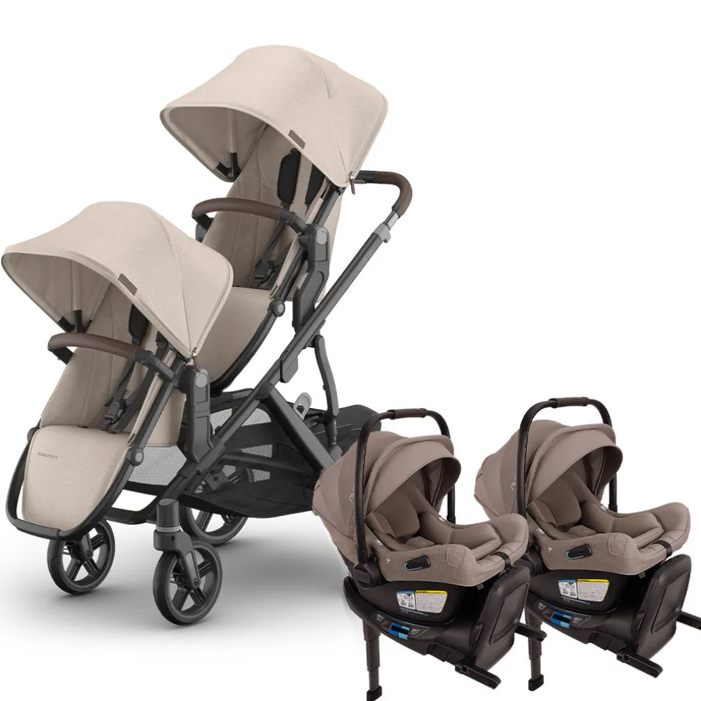 Vista V3 Twin Stroller + Nuna PIPA Series Travel System