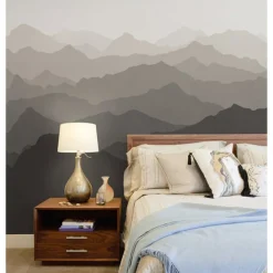 Watercolor Mountain Mural
