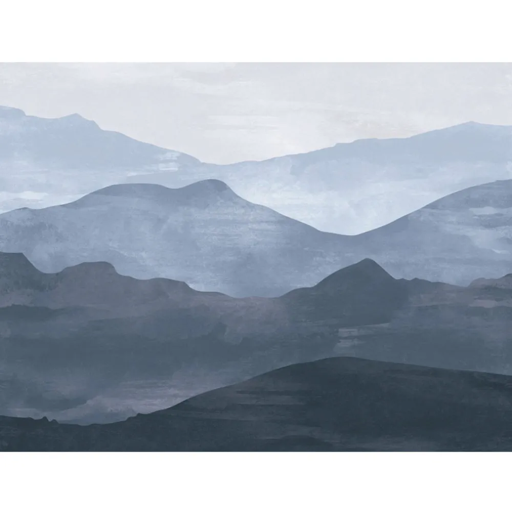 Watercolor Mountain Mural