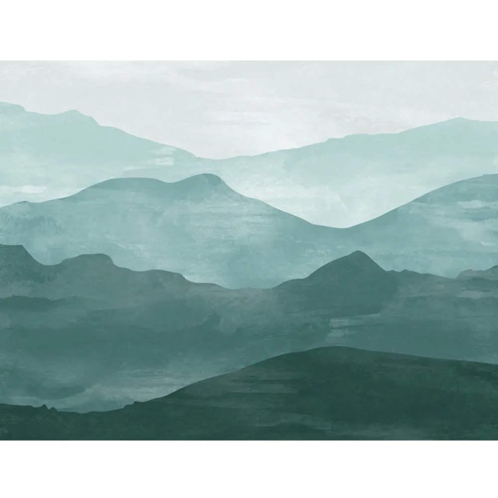Watercolor Mountain Mural