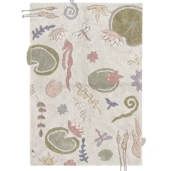 Water Lily Pond Washable Play Rug