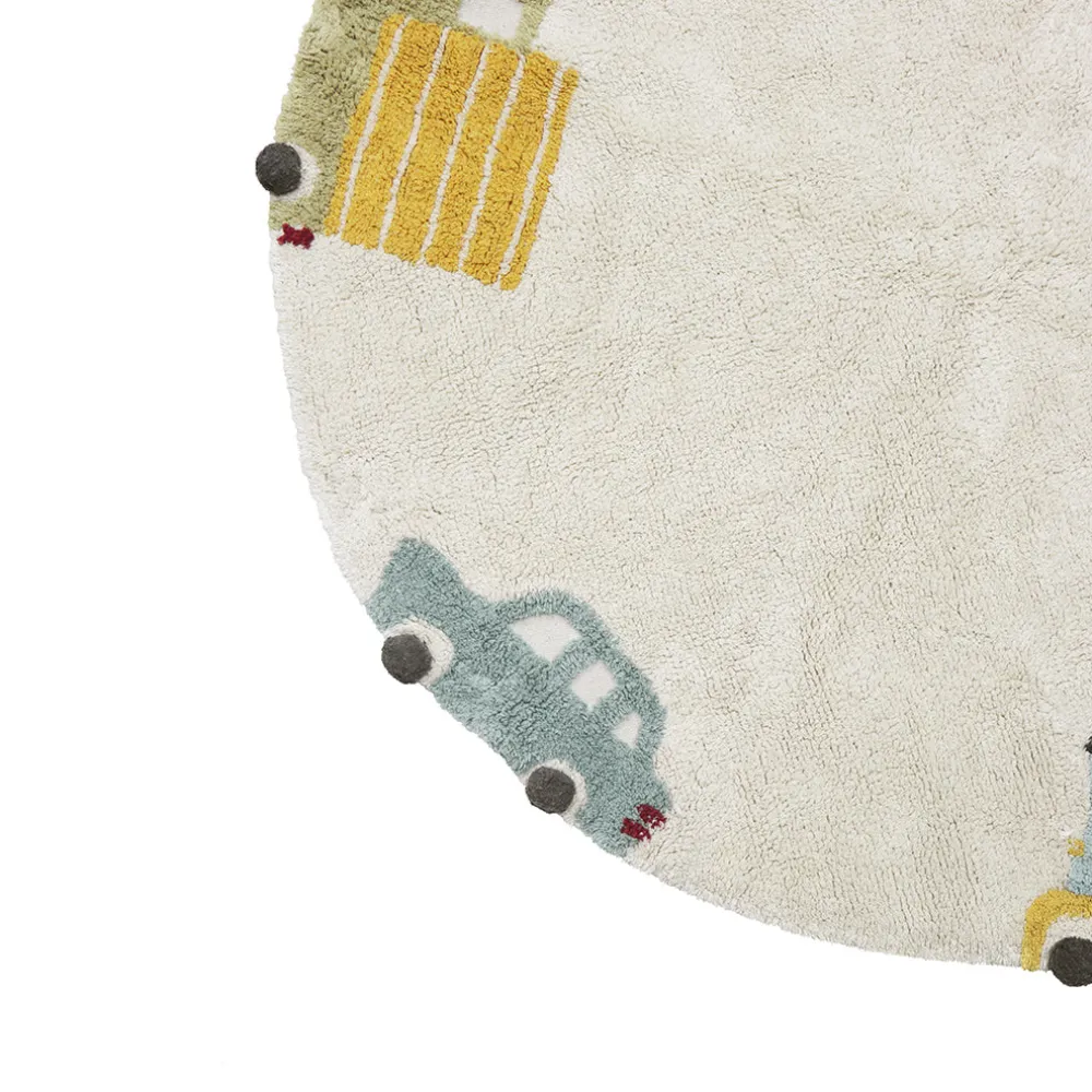 Wheels Washable Rug