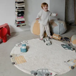 Wheels Washable Rug