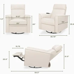 Willa Deluxe Power Recliner & Swivel Glider with Heat and Massage