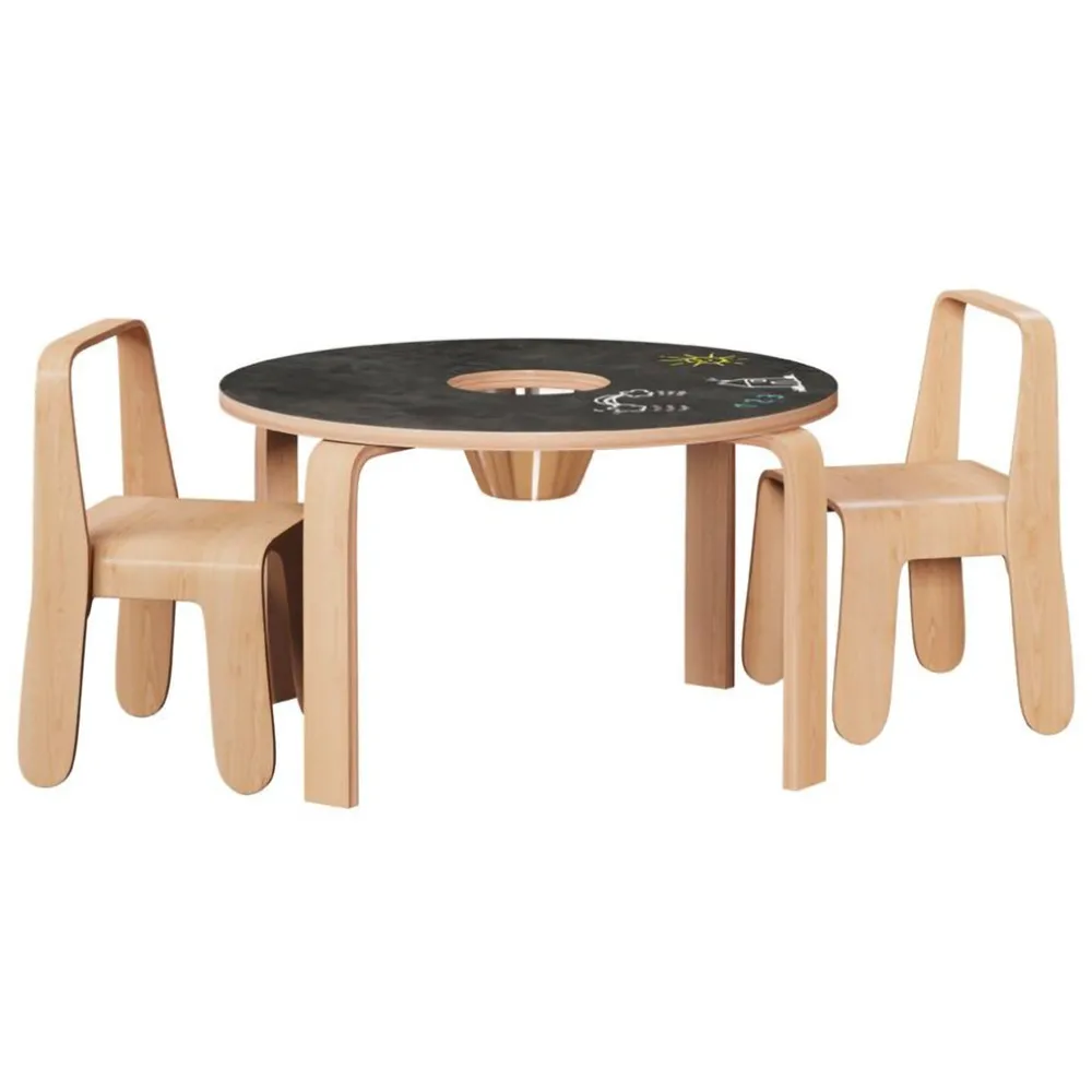 Woody Chalkboard Table