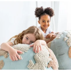 World Map Round Pouffe
