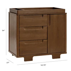 Yuzu 3-Drawer Compact Changer Dresser with Removable Changing Tray (41