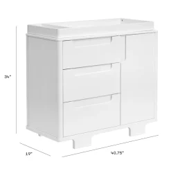 Yuzu 3-Drawer Compact Changer Dresser with Removable Changing Tray (41