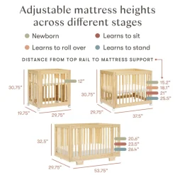 Yuzu 8-In-1 Convertible Crib With All Stages Conversion Kits