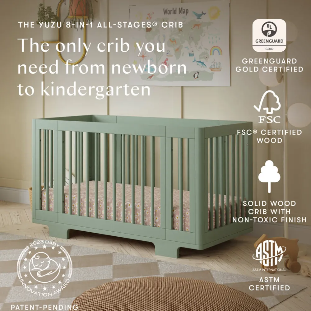 Yuzu 8-In-1 Convertible Crib With All Stages Conversion Kits
